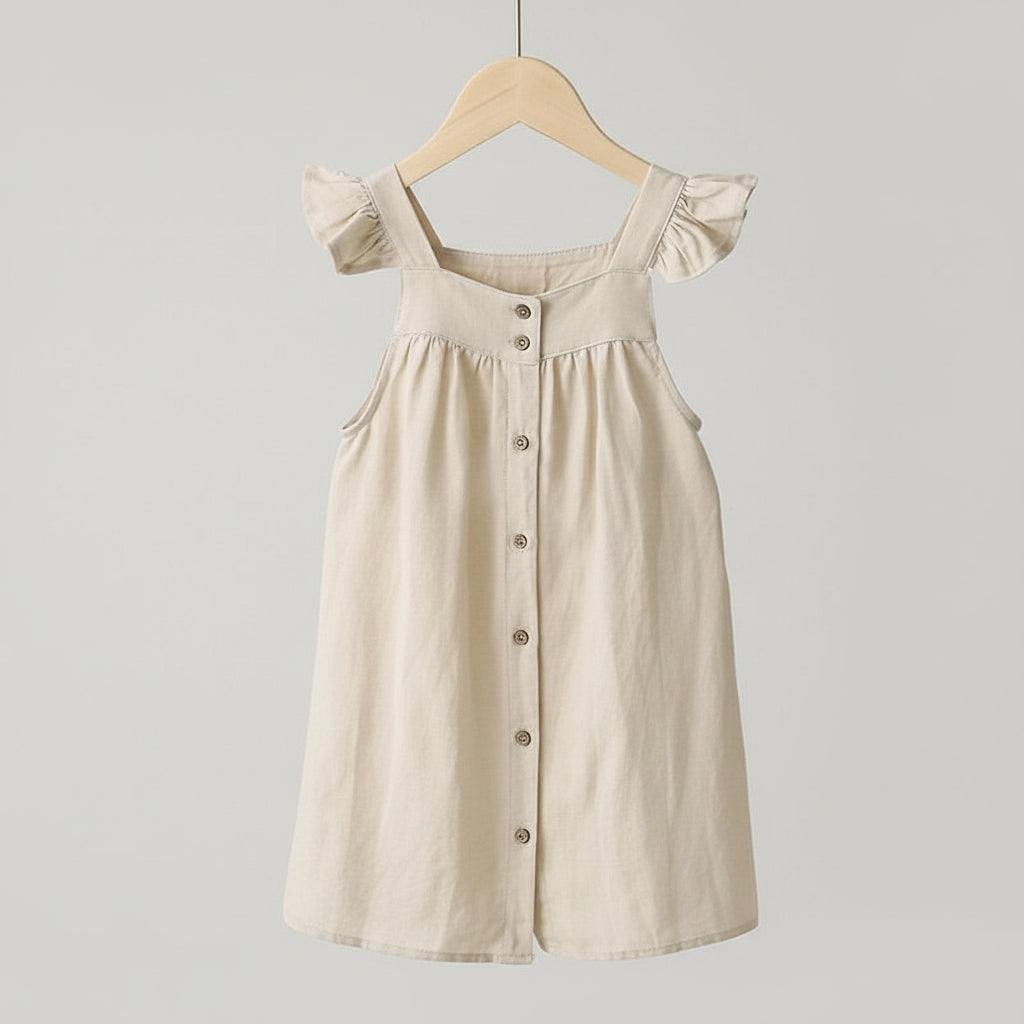 שמלת כותנה מקסימה- שנהב