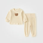 סט חולצה ומכנסיים מכותנה בשילוב הדפס דובי