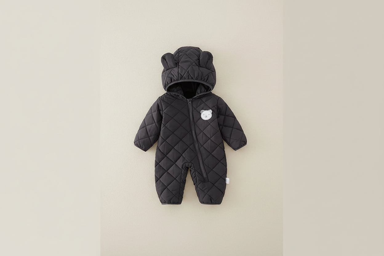 מעיל אוברול עם אוזני דובי