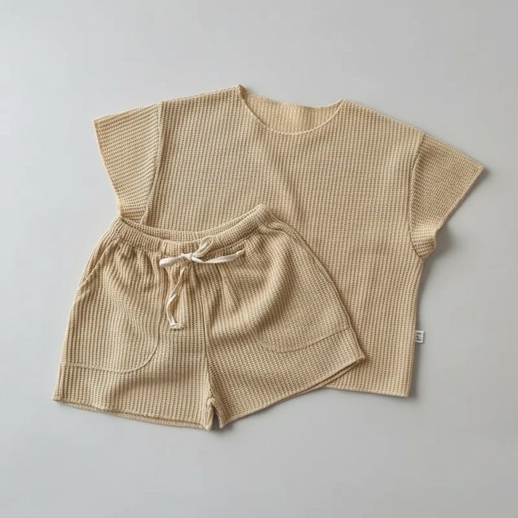 סט מכנסון וחולצה – כרמל