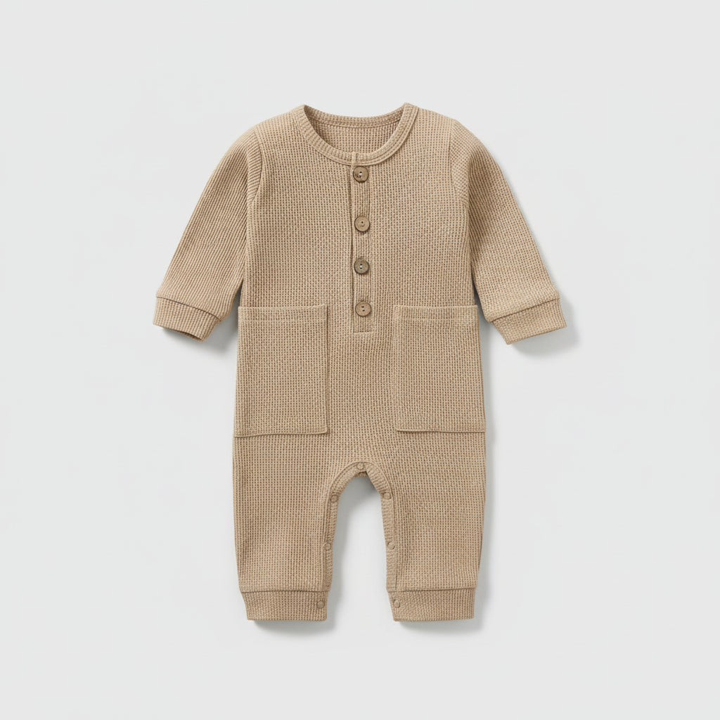 אוברול וופל שרוולים ארוכים - יואב