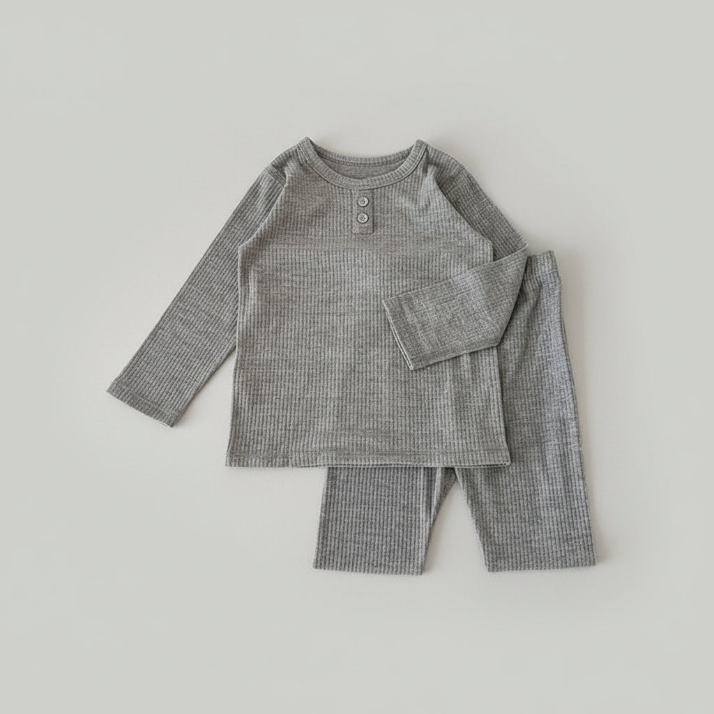 סט מכנס וחולצת פיג'מה ריב - נועם