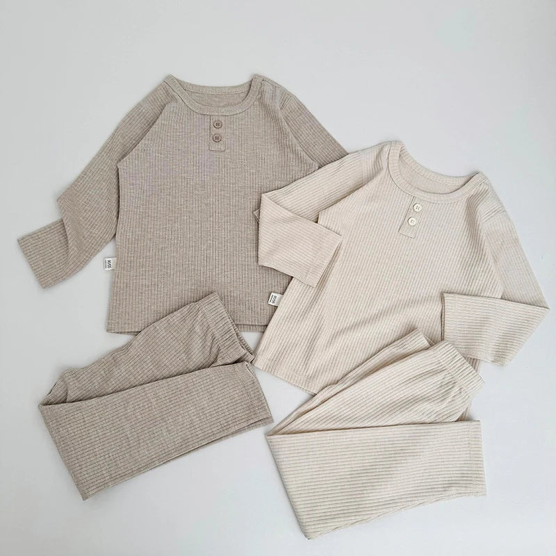 סט מכנס וחולצת פיג'מה ריב - נועם