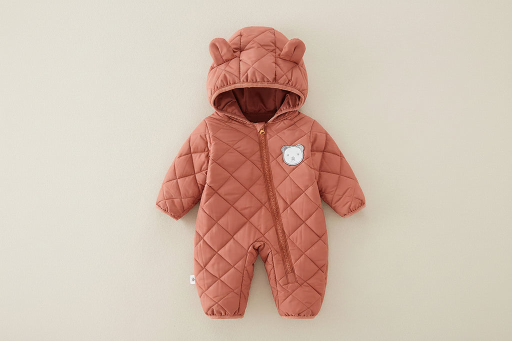 מעיל אוברול עם אוזני דובי